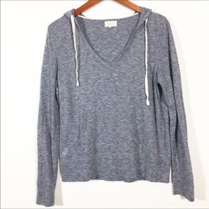 Lou & Grey Lightweight Hoodie Sweater Blue Size L